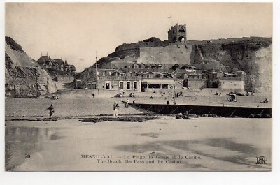 MESNIL VAL - Seine Maritime - postcard 76 - the casino and the gorge towards the beach