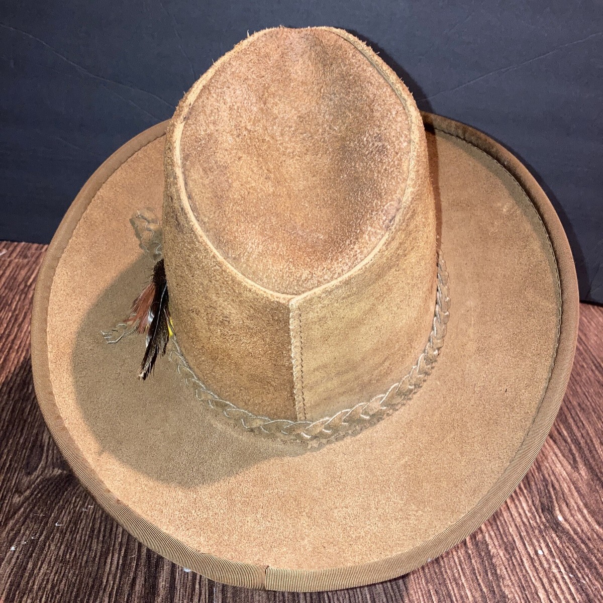Henschel Suede Leather Rancher Hat size Medium made in USA  display picture 2