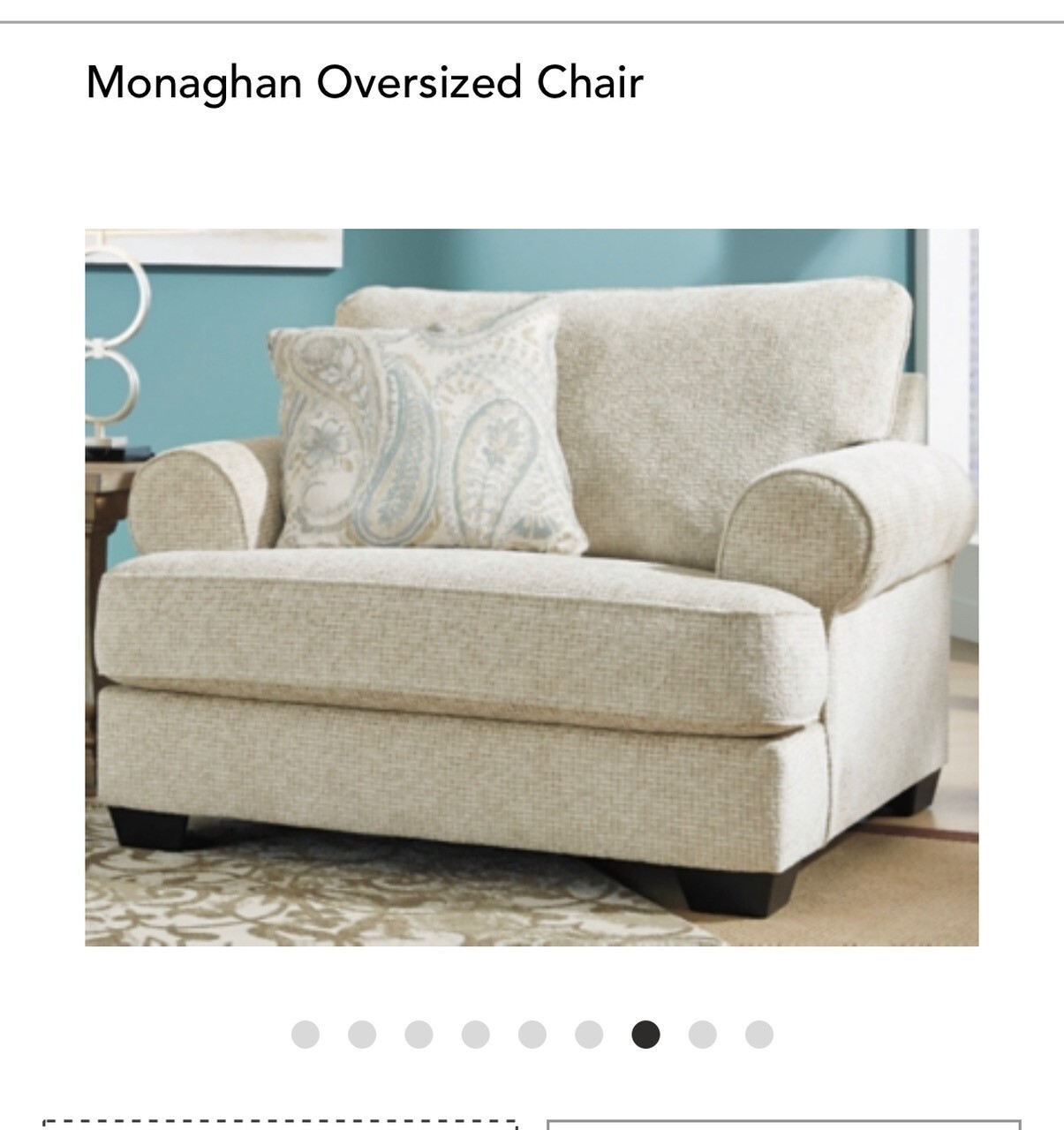 Ashley Furniture Monaghan Loveseat, Chair and Ottoman Excellent