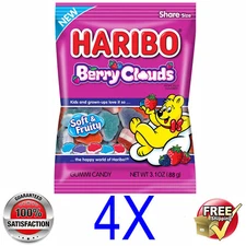 4x Haribo @ BERRY CLOUDS Soft & Fruity  @  4x 88g - NEW Shape & Flavor