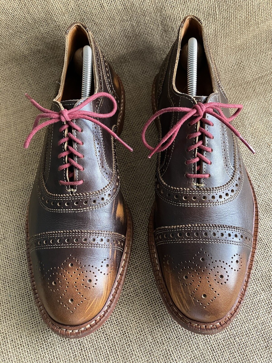 ALLEN EDMONDS Strandmok Brown Leather Cap Toe Oxford Shoes  display picture 3