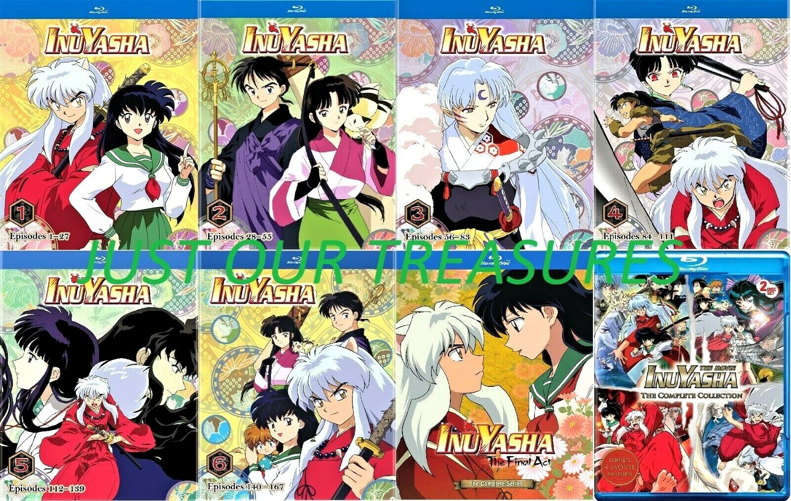 Inuyasha: Complete Series Seasons 1-7 (DVD, 32-Disc Set) English Audio Seal  US