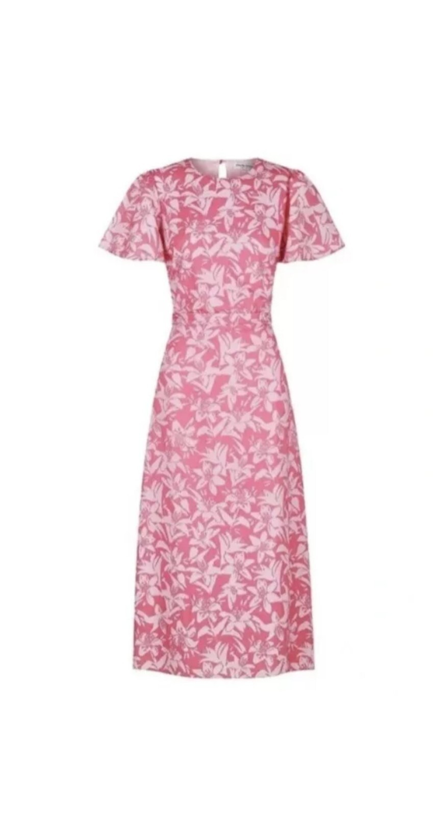 Charlie Holiday BNWT Backless Tonal Hibiscus Pink Harlow Midi Dress. Size 4