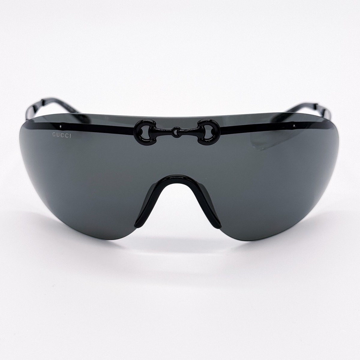 GUCCI(グッチ) GG1656S 001 ロゴ サングラス NEW AUTHENTIC GUCCI GG1656S 001, BLACK METAL OVERSIZED MASK