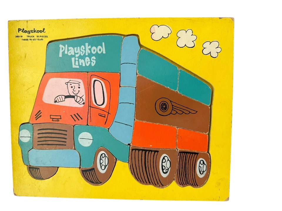 Lote de rompecabezas de madera vintage 15x - 50s 60s 70s 80s - Playskool Sifo Disney EE. UU. Foto 4 de 4