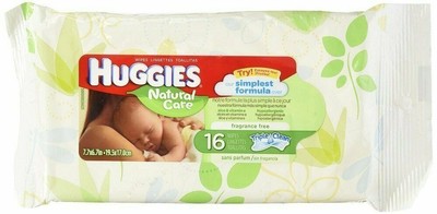 Huggies Natural Care Sensitive Baby Wipes Plant-Based Fragrance Free 16Ct 6 Pack