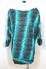 Vintage GIANNI VERSACE Versus Signatures Blue Viscose Top Dress Small  38 4 5 6