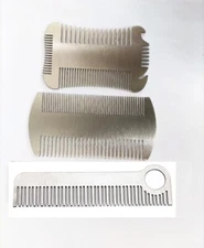 Stainless steel comb metal comb pocket size for beard hair care grooming