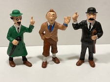 Tim und Struppi Tin Tin 3 x Figur Bully 1990 mit,Bienlein,Schulze Hartplastik