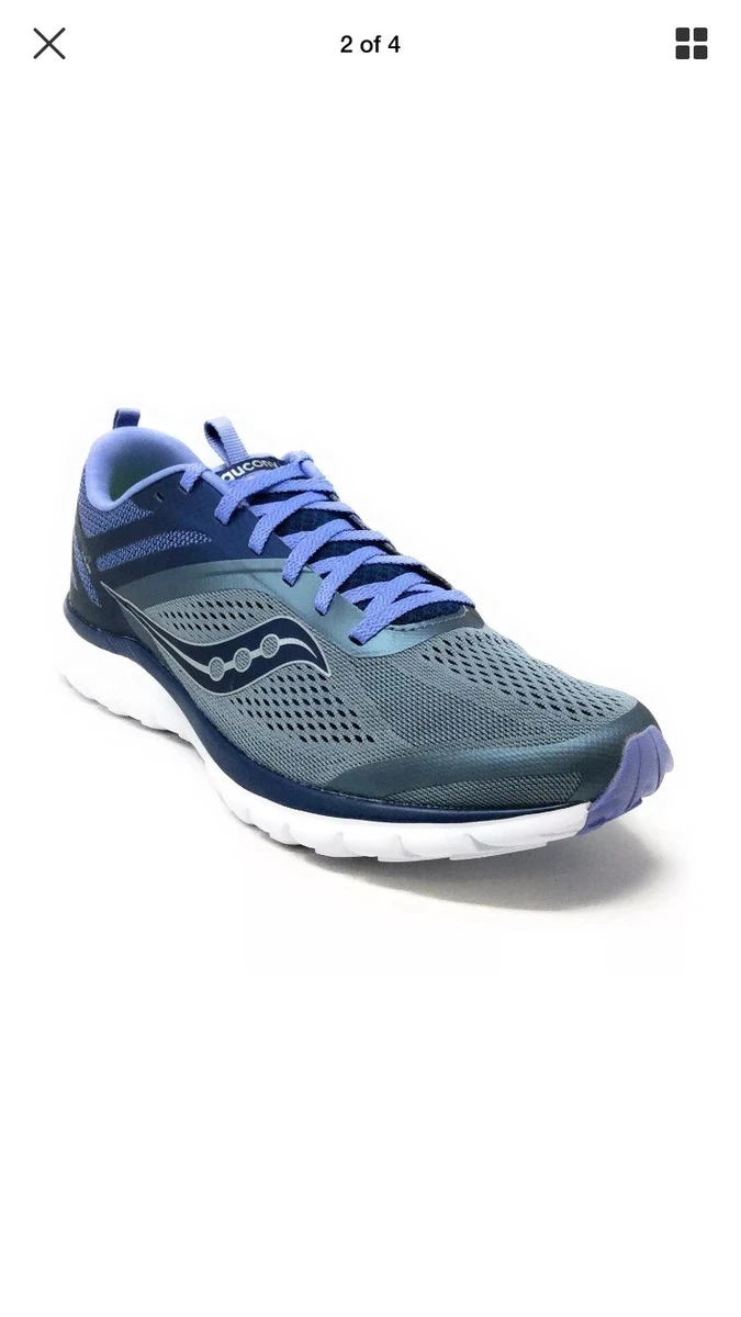 Saucony women's liteform miles clearance running shoes - grey/navy purple