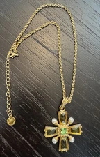 Sarah Coventry GLORY Necklace 17-20”, Fashion Jewelry, Cross Pendant