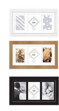 Multi Aperture GLASS Photo Frames - 3 or 4 Picture Collage Assorted Sizes