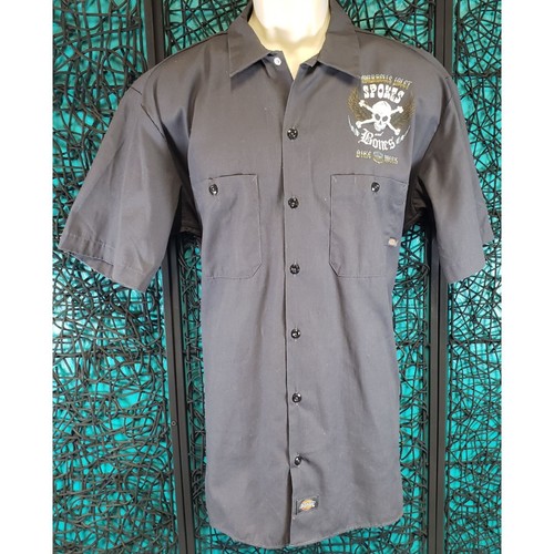 DICKIES SPOKES AND BONES MENS SHORT SLEEVE MECHANICS SHIRT SZ. L 2023 BIKE WEEK eBay