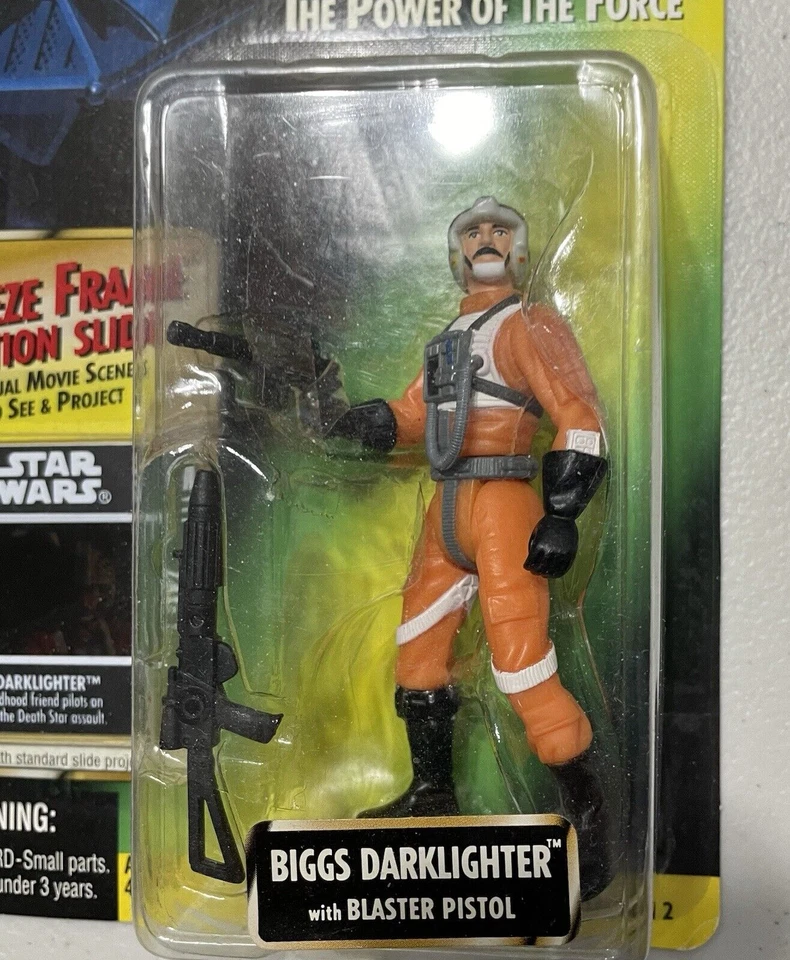 Star Wars Power of the Force BIGGS DARKLIGHTER Freeze Frame Kenner 1997 - Изображение 3 из 4