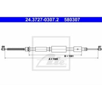 ATE Handbremsseil Bremsseil Hinten Links Passend FüR Peugeot 306 Cabriolet