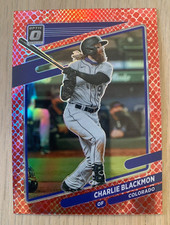 2021 Optic red dragon CHARLIE BLACKMON #ed 23/110! Colorado Rockies