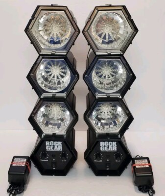 2 Sets Rock Gear Hexolight 3000 Color Strobe Lights Adjustable / Sound Sensitive