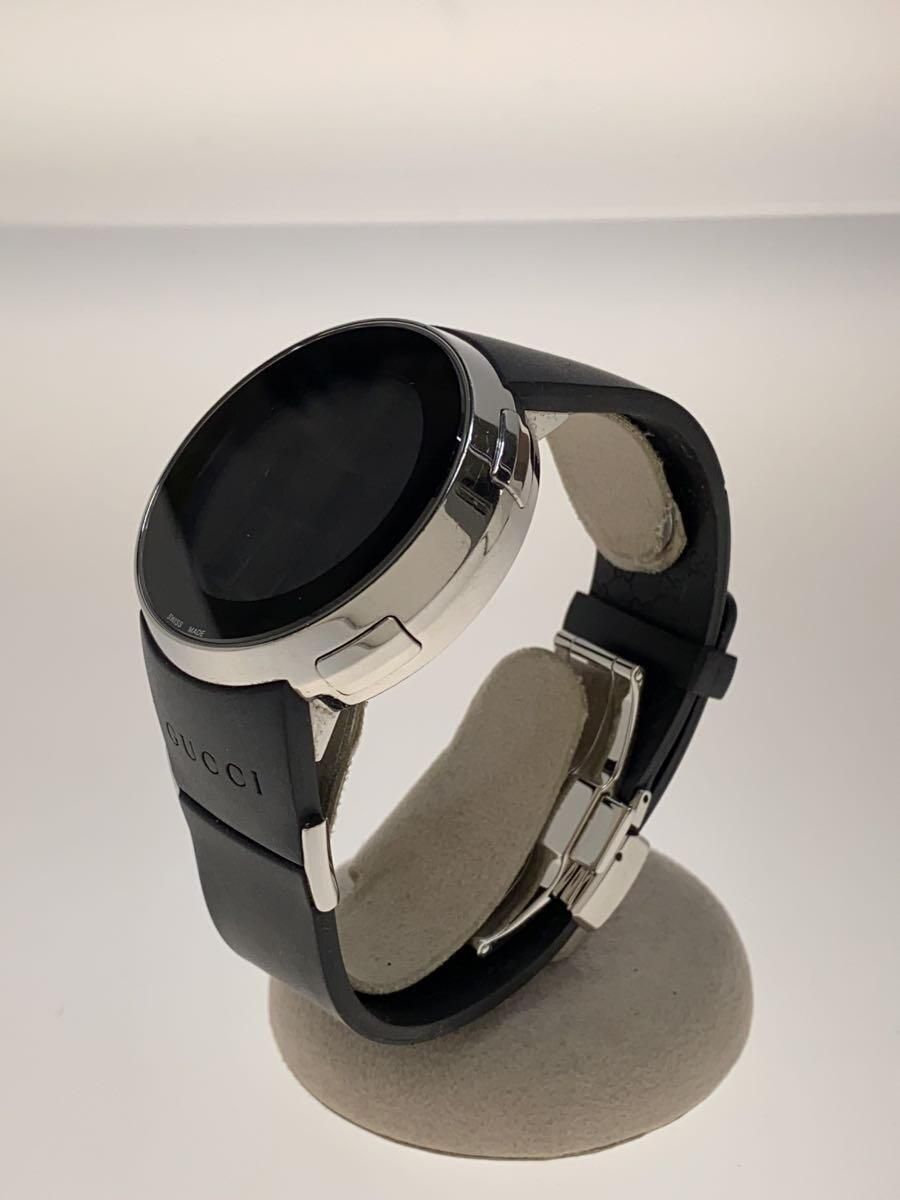 GUCCI Men's Watch Quartz Digital Rubber Black SS 114-2 Used GUCCI Men's Watch Quartz Digital Rubber Black SS 114-2 Used