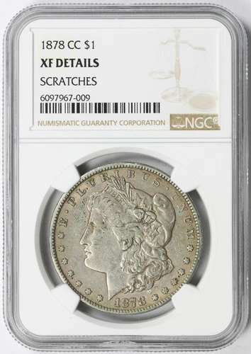 1878-CC $1 Morgan Dollar NGC XF Details Scratches