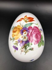 SOPRAMMOBILE PORTA GIOIE SCATOLA CERAMICA FORMA UOVA FURSTENBERG T LIMOGES