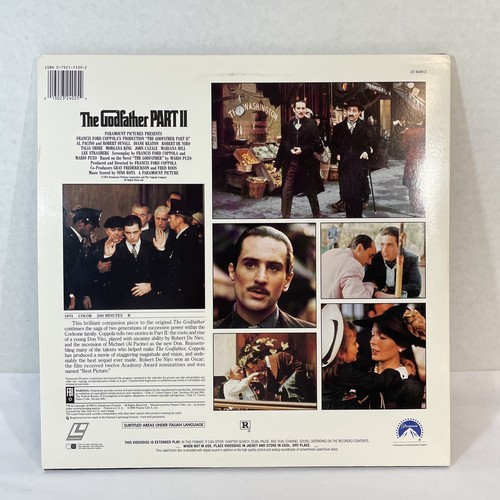 THE GODFATHER Part ll LASER Videodisc EXTENDED PLAY EDITION 2 DISCS 1974 LV 8459 - Picture 3 of 11