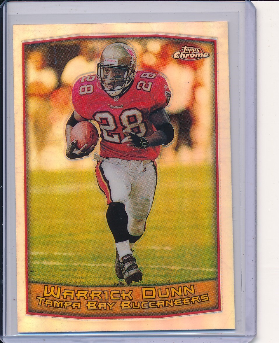 WARRICK DUNN 1999 TOPPS CHROME REFRACTOR #111 TAMPA BAY SURFACE MARKS