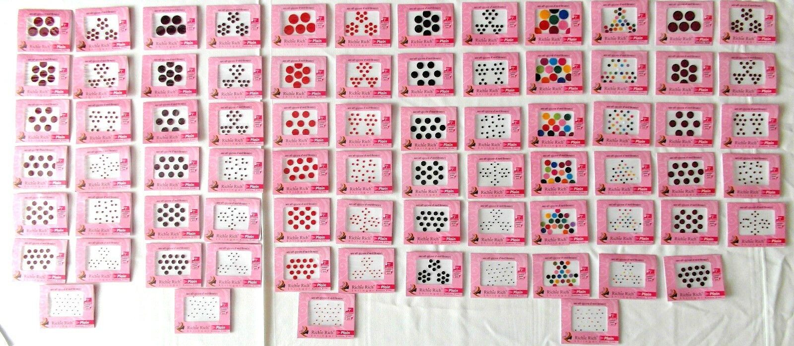 Bindi Stick On Tatuaje Danza del Vientre Variedad Color Redondo Tradicional Simple Liso