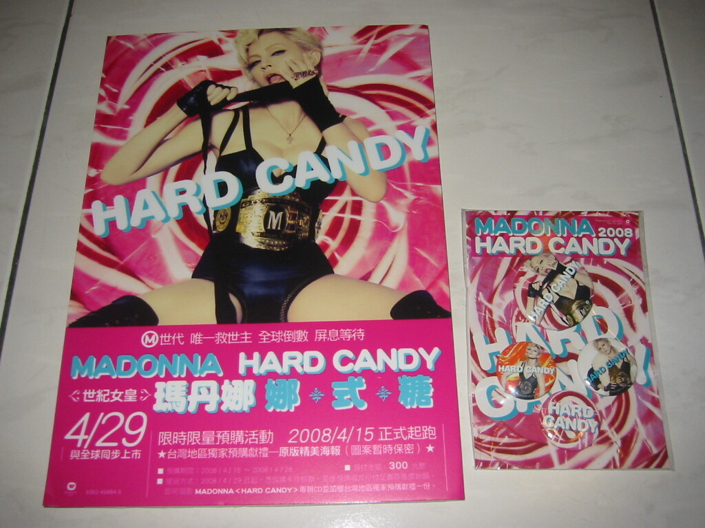 Madonna 2008 Hard Candy Taiwan OBI CD with Promo Insert + Display