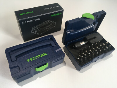 FESTOOL Bit-Sortiment 24-teilig + CENTROTEC BHS 65 CE MICRO SYSTAINER T-LOC BLUE