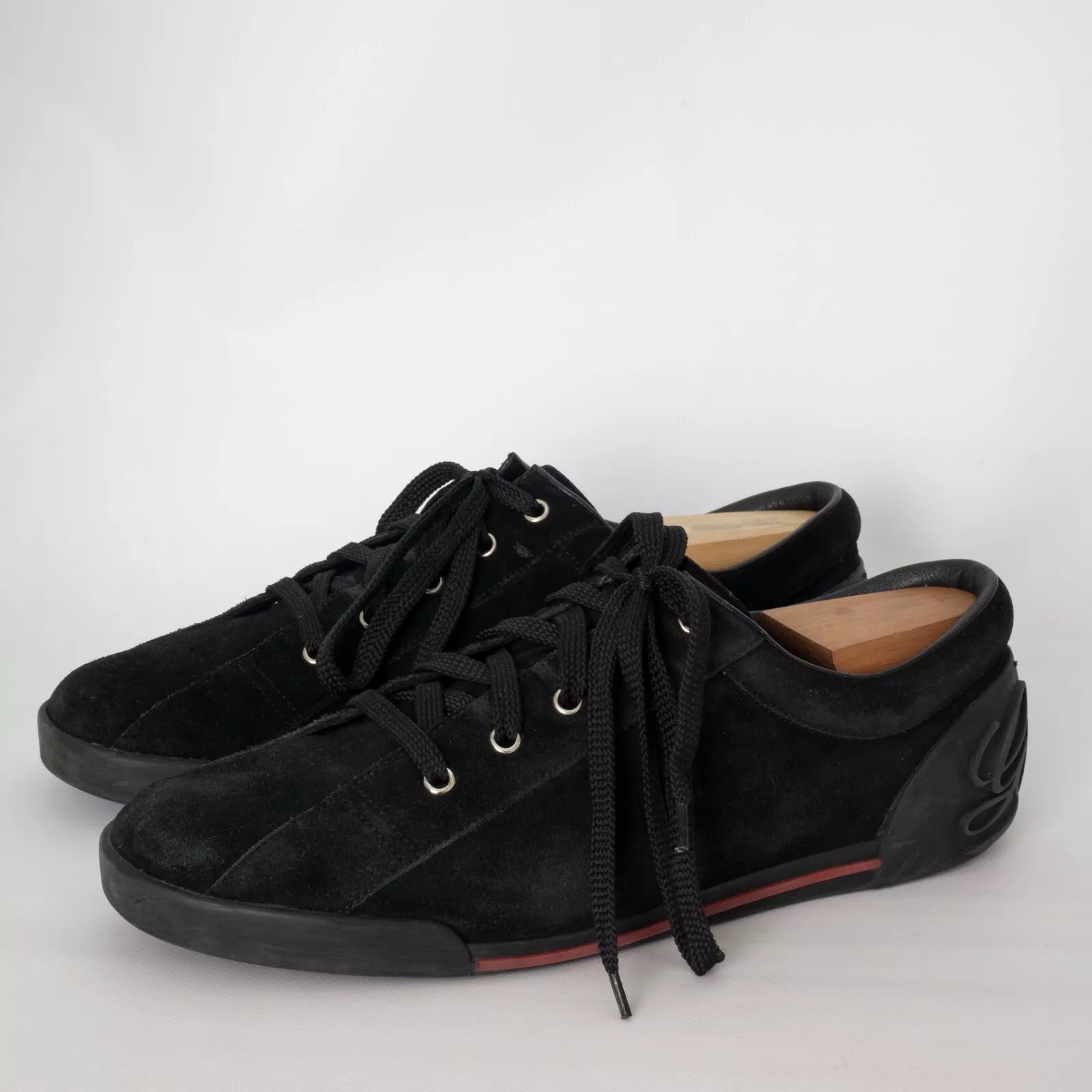 Baskets mode homme Gucci en daim noir 281009 CBB00 pointure 9,5 / 28,5 cm