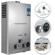 LPG Tankless Propane 6L-18L Hot Water Heater Portable Outdoor Camping Durable US
