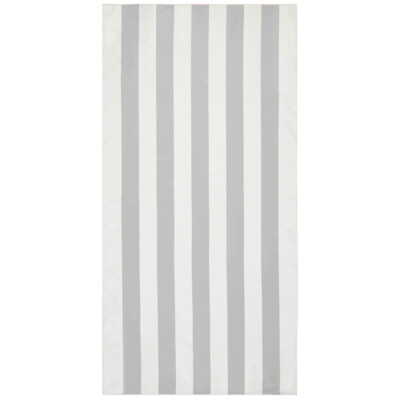 Beach Club gestreiftes Strandtuch stilvolles & schnelltrocknendes Handtuch 60 x 130 cm - grau