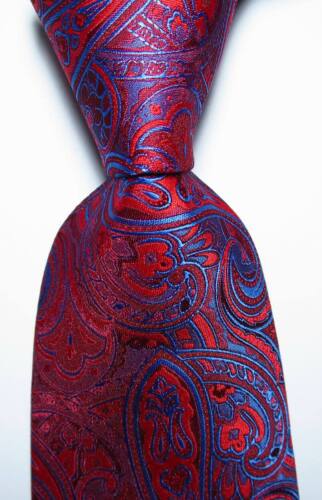 Nowy klasyczny żakardowy krawat męski Paisley 100% jedwab - Zdjęcie 49 z 61
