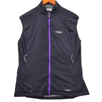 Rab Strata Vest Polartec Pertex Microlight Insulated Black Purple Womens Medium