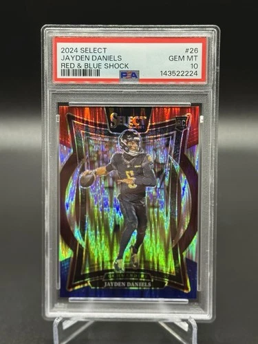 2024 Panini Select - Concourse Jayden Daniels #26 Red & Blue Shock Prizm (RC)