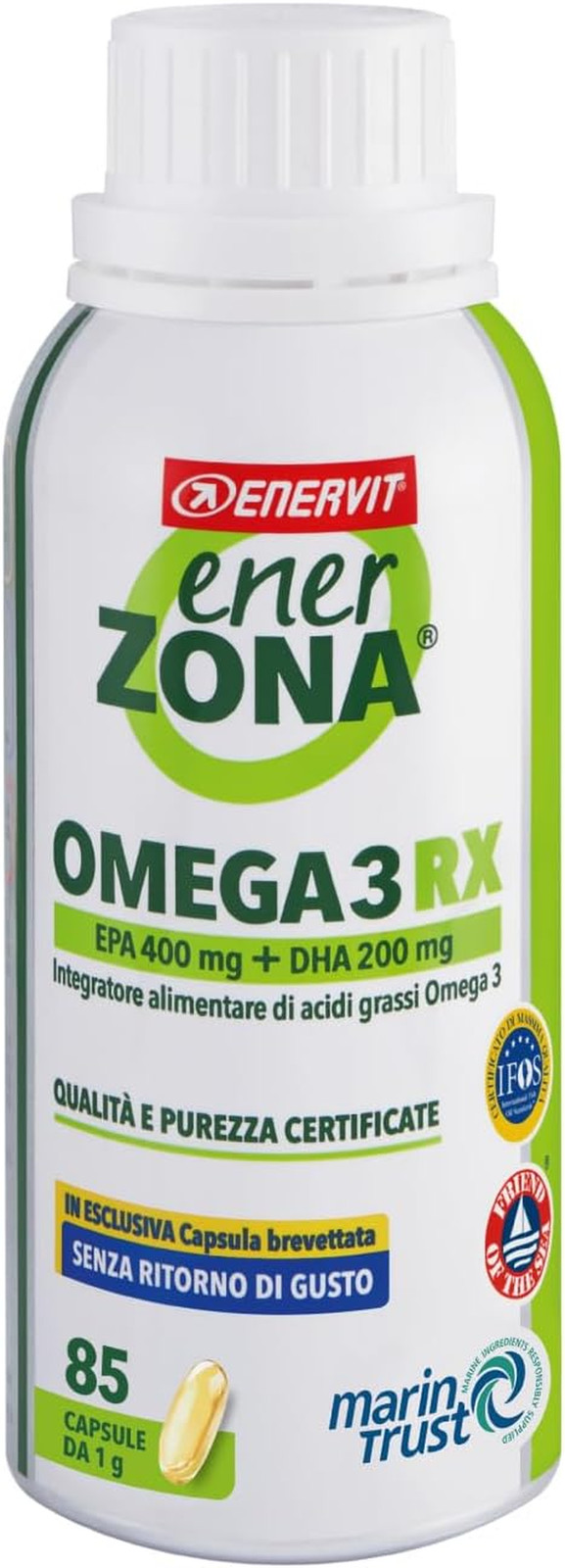 Enerzona Omega 3 RX 85 Capsule da 1g | Integratore IFOS Senza Gusto