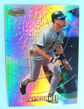 1997 BOWMANS BEST JAY BUHNER #17 REFRACTOR PARALLEL SEATTLE MARINERS