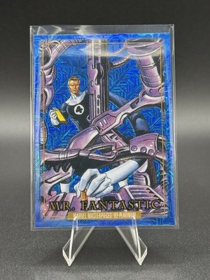 2024 Marvel Masterpieces '92 Platinum Mr. Fantastic #59 Blue Traxx