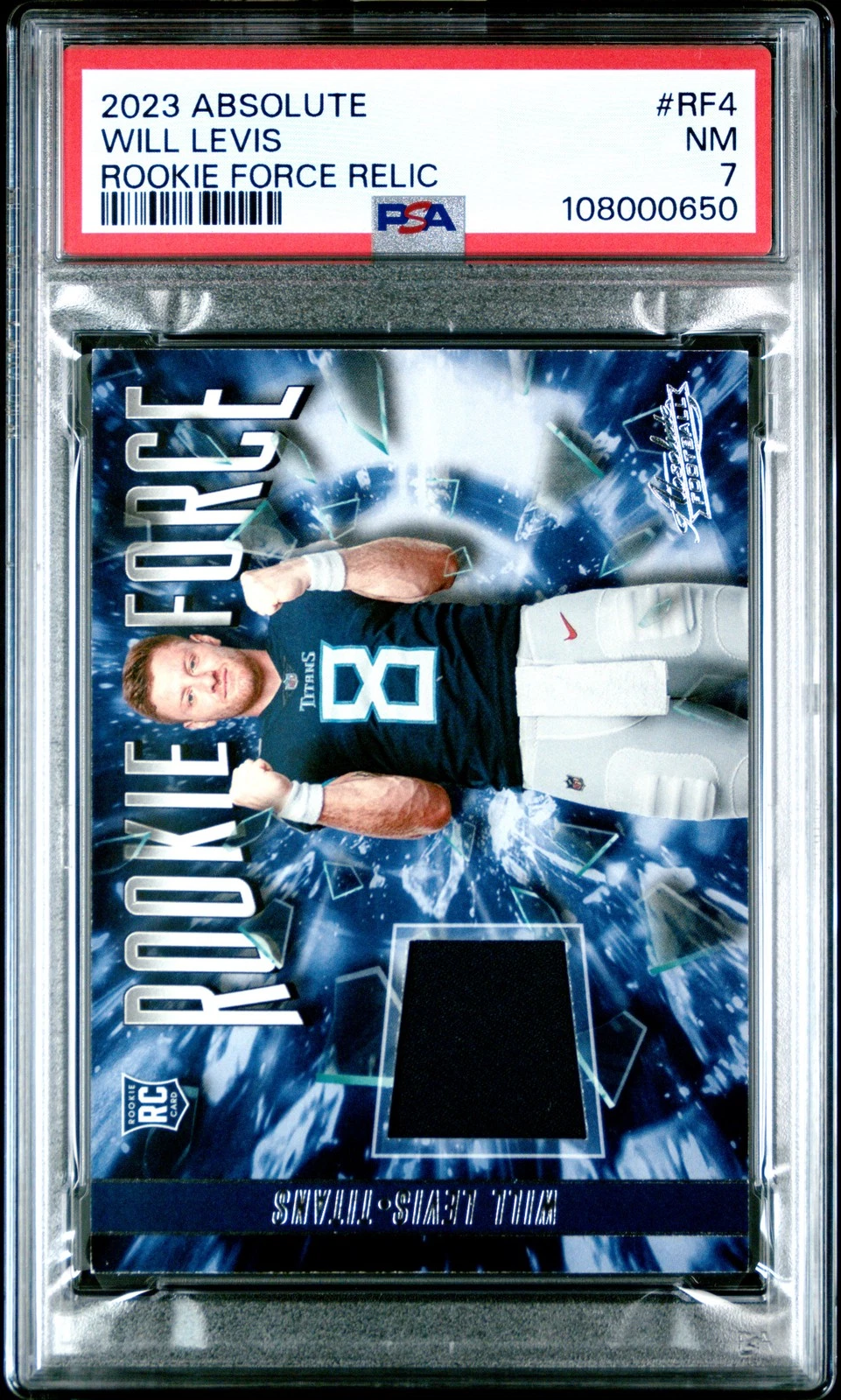 Will Levis Panini Absolute Rookie Force Relic #RF4 Base