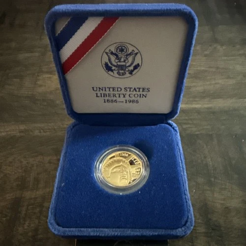 1986-W State of Liberty $5 Gold Five Dollar Proof Commemorative Coin