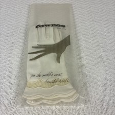 Girls Vintage Fownes White Nylon Gloves In Original Package New