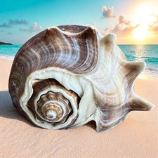 Exotic Large Conch Seashell Rare Spiky Natural Beach Decor Big Ocean Sea Shell