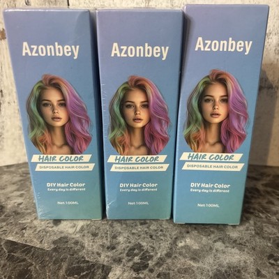 3 Boxes Azonbey Temporary Hair Color Wax Azonbey Hair Dye