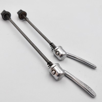 Vintage, Retro, Paar Shimano Rennrad QR Spieße, Spieß vorne & hinten