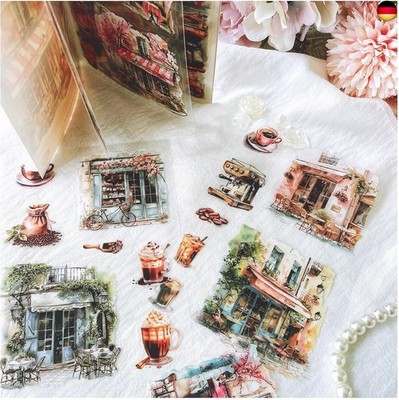 Scrapbook Stickers 18 Blätter,Scrapbooking Zubehör,Journal Aufkleber,Buch D