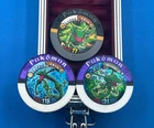 Lot 3 Rayquaza ( Rare HOLO coin  )  set Pokemon 2 HOLO coin Battrio Japan