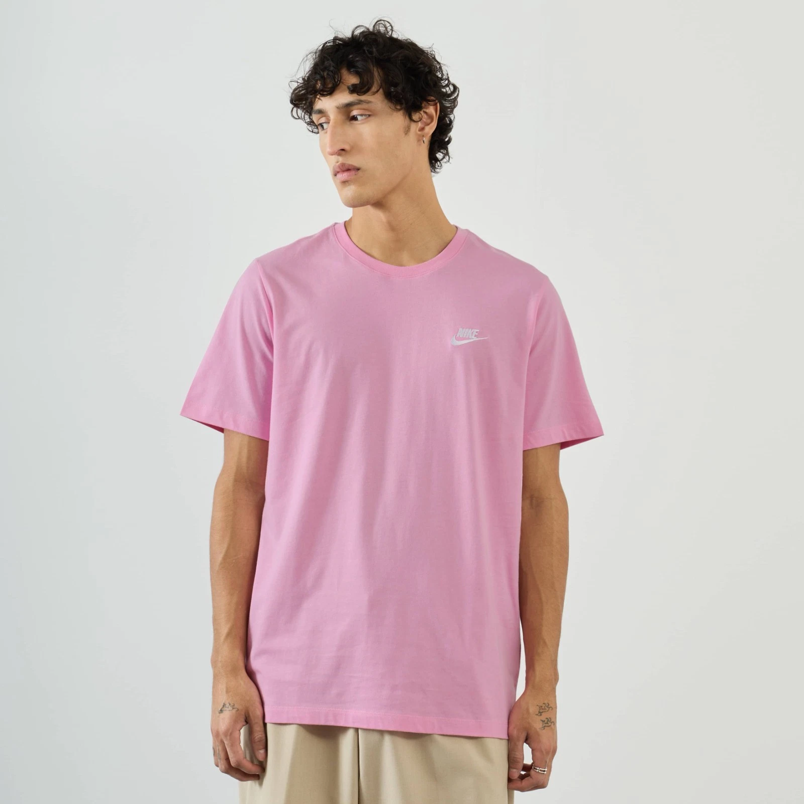 NWT Nike Sportswear Club Mens T-Shirt Pink AR4997-622 Sz XXL