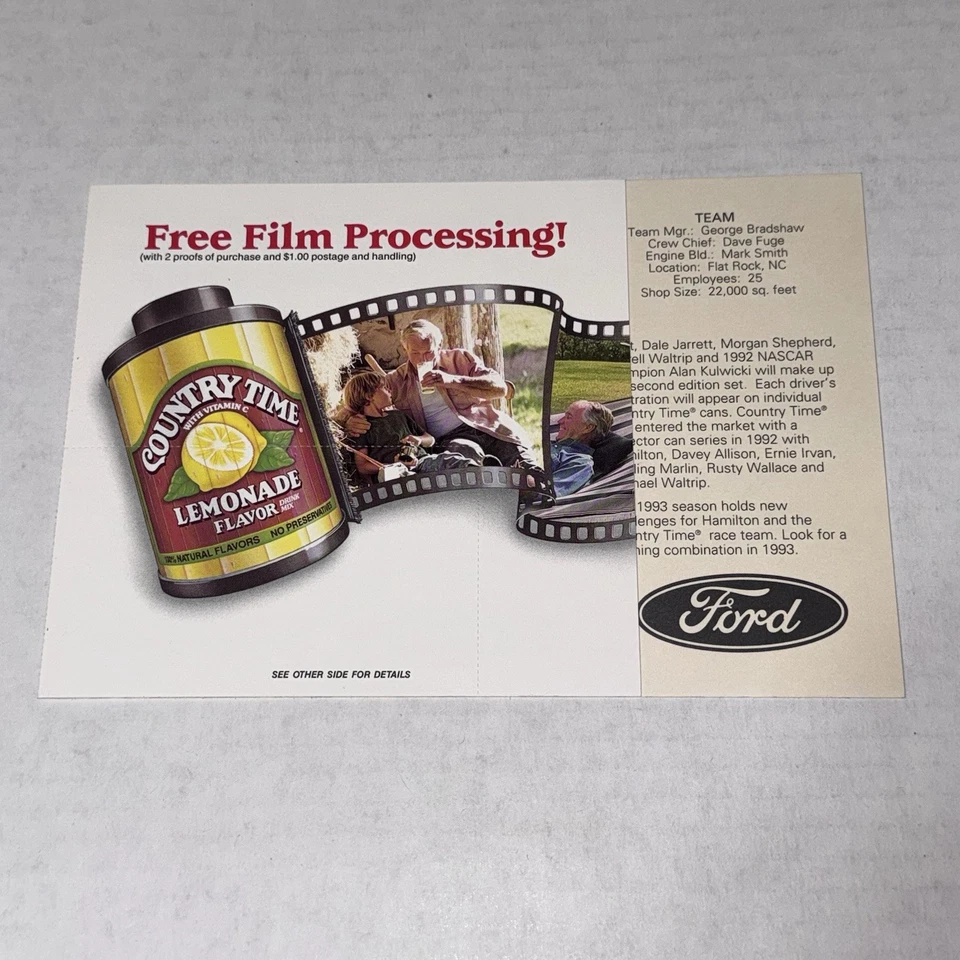 (9) LOTE KODAK FOTOS VINTAGE DE HÉROES NASCAR firmadas por Bobby Hamilton 1993-2000 BGN NUEVO CON ETIQUETAS Foto 4 de 4