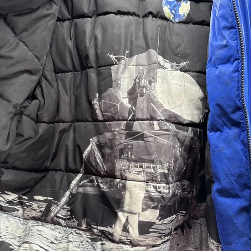 Nasa apollo 11 bomber jacket unisex, moon print with recycled Polyfill XL Size image 4