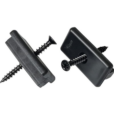 WPC Clips, Kunststoff Clips, Bodenclips, schwarzer T-Clip, Schrauben, 200 Stück